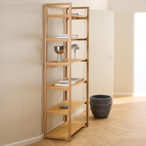 Logan Wooden Bookcase With 6 Shelves In Oak