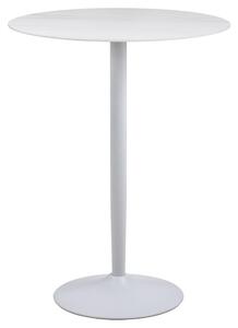 Macon Ceramic Bar Table With Steel Base In White Unico
