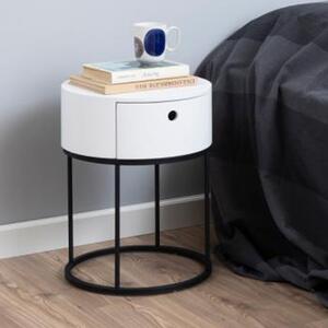 Portage Wooden Bedside Cabinet With 1 Drawer In White