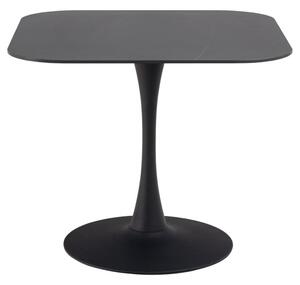 Macon Ceramic Square Dining Table In Matt black Grantham