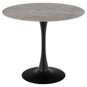 Macon Ceramic Dining Table With Steel Base In Grey Batis