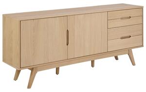 Marta Wooden Sideboard With 2 Doors 4 Drawers In White Oak