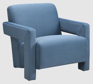 Alpine Velvet Armchair In Blue