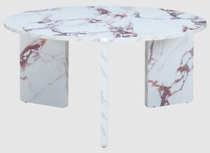 Halifax Wooden Round Coffee Table In Violetta Marble Effect