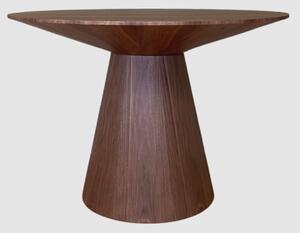Lotus Wooden Round Dining Table In Walnut