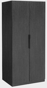 Lucca Wooden Wardrobe With 2 Doors In Black