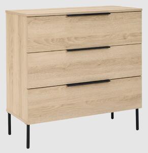 Lucca Wooden Chest Of 3 Drawers In Oak