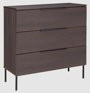 Lucca Wooden Chest Of 3 Drawers In Espresso