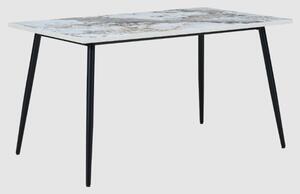 Hobart Small Wooden Dining Table In Pandora Marble Effect