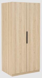 Lucca Wooden Wardrobe With 2 Doors In Oak