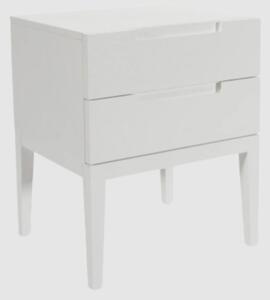 Orillia Wooden Bedside Cabinet With 2 Drawers In White