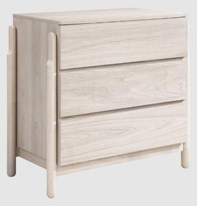 Wichita Wooden Chest Of 3 Drawers In White Wash Oak