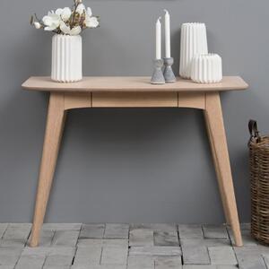 Wabeno Wooden Laptop Desk With 1 Drawer In White Oak