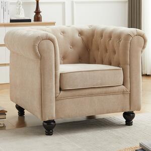 Hertford Fabric 1 Seater Sofa In Stone