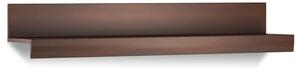 Bordon Wooden Horizontal Wall Shelf In Chocolate Oak