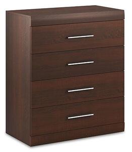 Bordon Wooden Chest Of 4 Drawers In Chocolate Oak