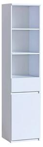 Accord Tall Wooden Storage Cabinet In Arctic White