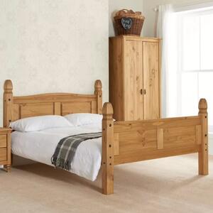 Corina Wooden High End King Size Bed In Pine