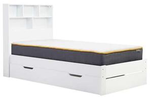 Alafia Wooden Storage Single Bed In White