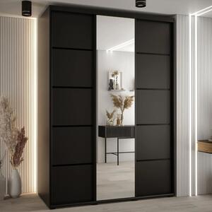 Canon Large Wooden Wardrobe With 3 Sliding Doors In Black