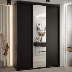 Canon Small Wooden Wardrobe With 3 Sliding Doors In Black