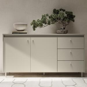 Truckee Wooden Sideboard With 2 Doors 3 Drawers In Cashmere