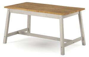 Consett Wooden Rectangular Dining Table In Grey Oak
