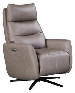 Seneca Leather Lift Electric Recliner Chair In Dark Taupe