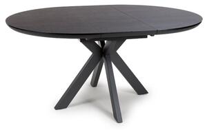 Beloit Wooden Round Extending Dining Table In Ash Black