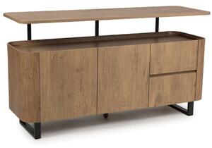 Beloit Wooden Sideboard With 2 Doors 2 Drawers In Rustic Oak