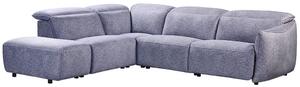 Leiria Fabric Left Handed Corner Sofa In Grey
