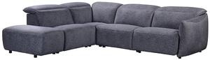 Leiria Fabric Left Handed Corner Sofa In Anthracite