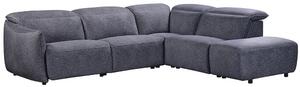 Leiria Fabric Right Handed Corner Sofa In Anthracite