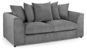 Hyeres Fabric 3 Seater Sofa In Grey