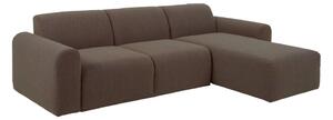 Manheim Fabric Right Hand 3 Seater Corner Sofa In Taupe