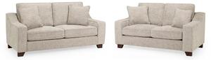 Nepean Fabric 3+2 Seater Sofa Set In Stone