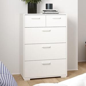 Sayreville Wooden Chest Of 5 Drawers In White