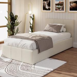 Eltham End Lift Fabric Ottoman Single Bed In Natural
