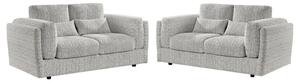 Barrie Fabric 3+2 Seater Sofa Set In Beige