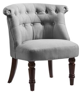 Avondale Fabric Accent Chair With Wooden Legs In Grey