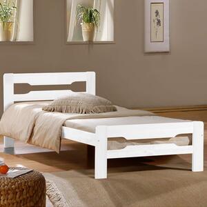 Algona Wooden Single Bed In White