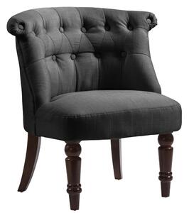 Avondale Fabric Accent Chair With Wooden Legs In Black
