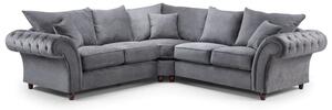 Winnsboro Fabric Corner Sofa In Grey