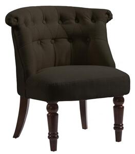 Avondale Fabric Accent Chair With Wooden Legs In Brown