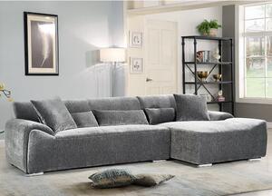 Modesto Fabric Right Hand Corner Sofa In Charcoal