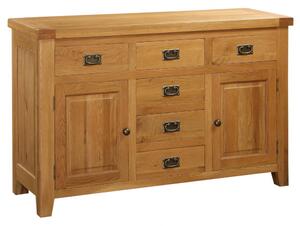 Adriel Wooden Sideboard With 2 Doors 6 Drawers In Light Oak