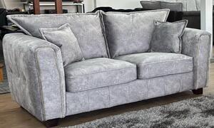 Sevilla Fabric 2 Seater Sofa In Silver Grey