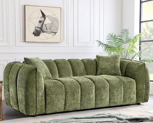 Ventura Fabric 3 Seater Sofa In Olive