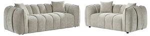 Ventura Fabric 3+2 Seater Sofa Set In Beige