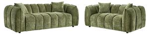 Ventura Fabric 3+2 Seater Sofa Set In Olive